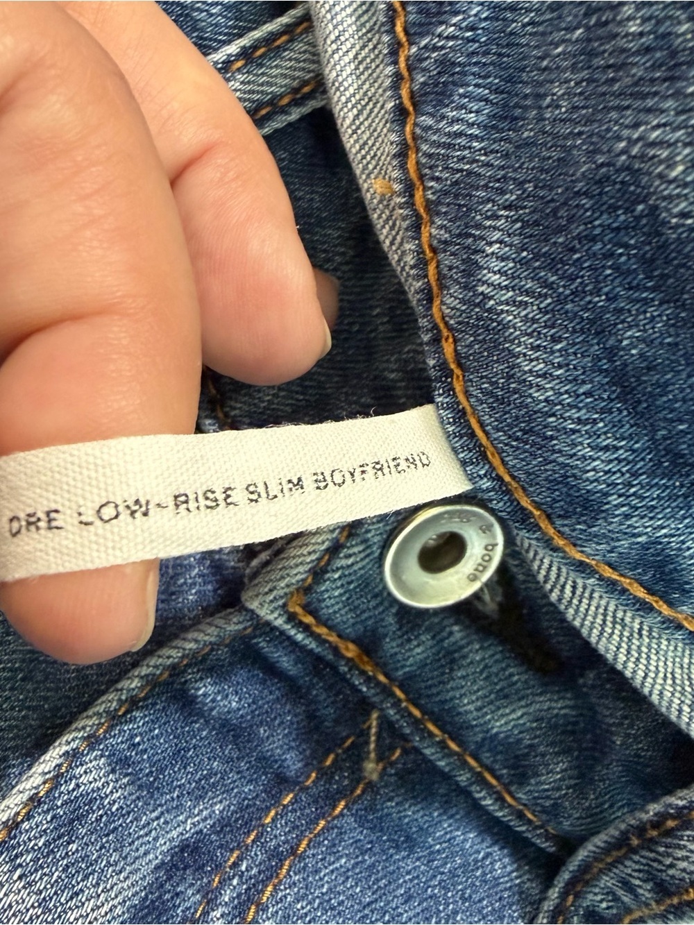 Rag & Bone Dre Low Rise Slim Boyfriend Jeans Size 24 Mick W Holes - Picture 10 of 10